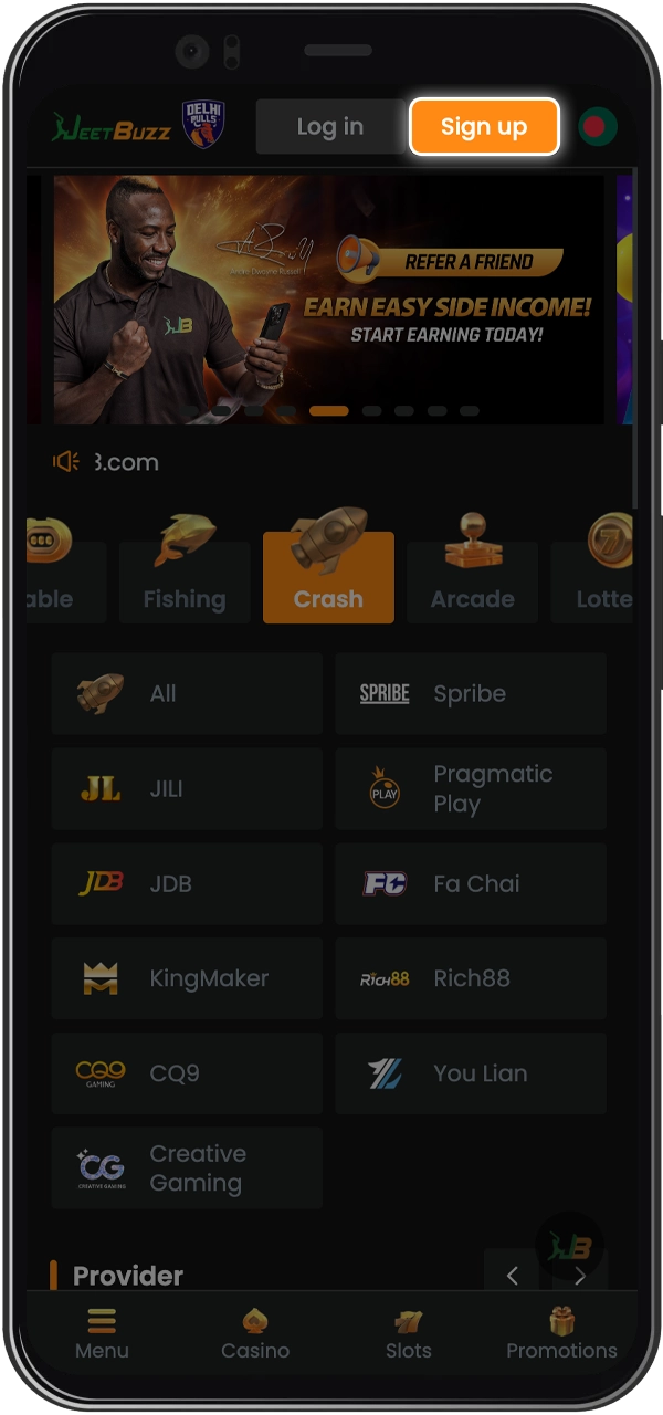 Learn how to open the JeetBuzz app and start registering.