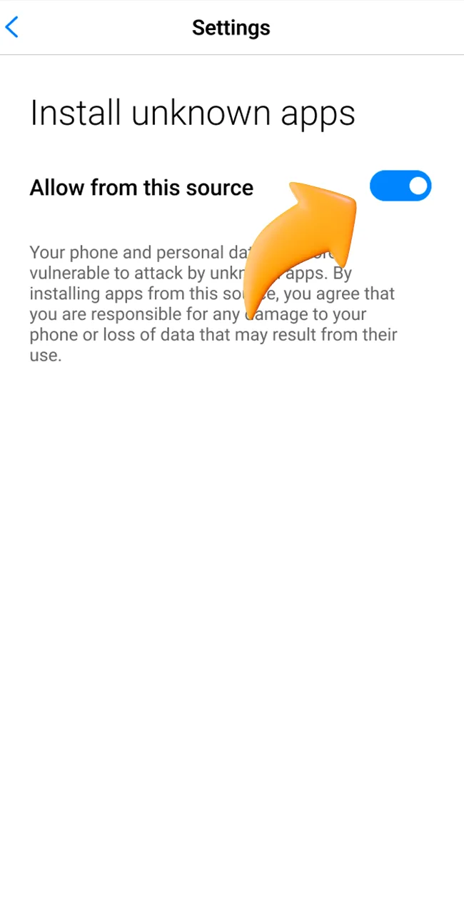 Allow unknown sources to install the app from the JeetBuzz.